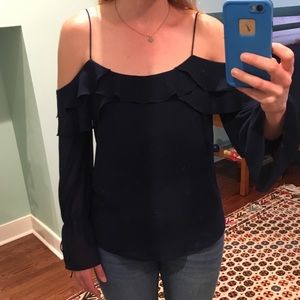 Naked Zebra Cold Shoulder Long Sleeve